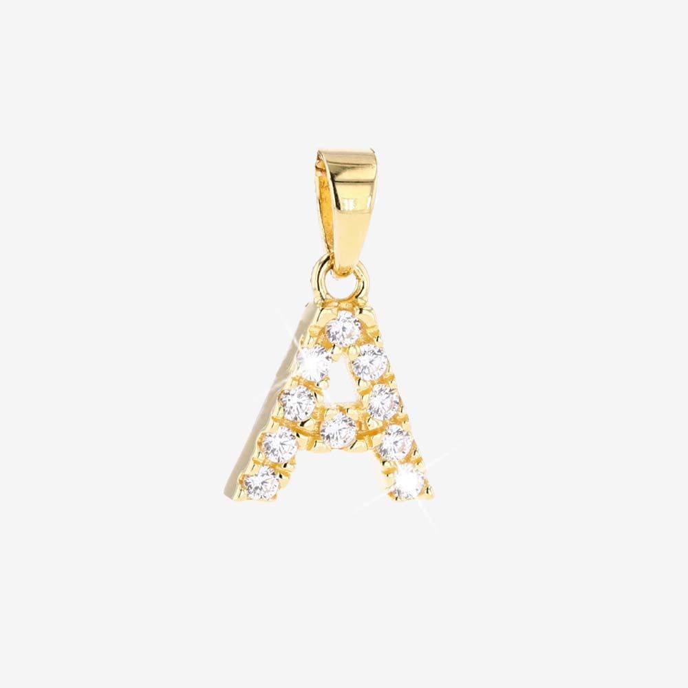 18ct Gold Vermeil On Silver A Initial Pendant