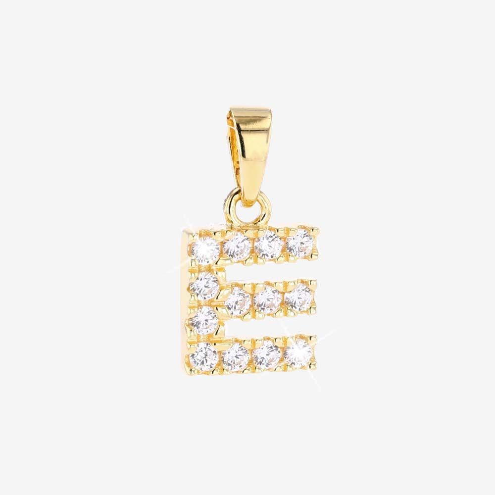 18ct Gold Vermeil On Silver E Initial Pendant
