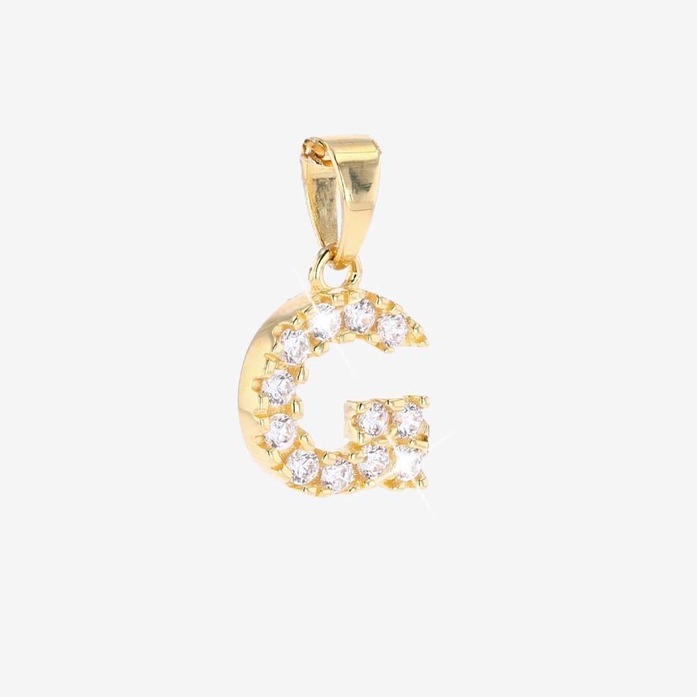 18ct Gold Vermeil On Silver G Initial Pendant