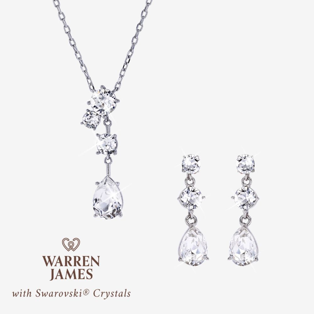 With Swarovski&reg; Crystals Natalia Necklace And Earrings Set
