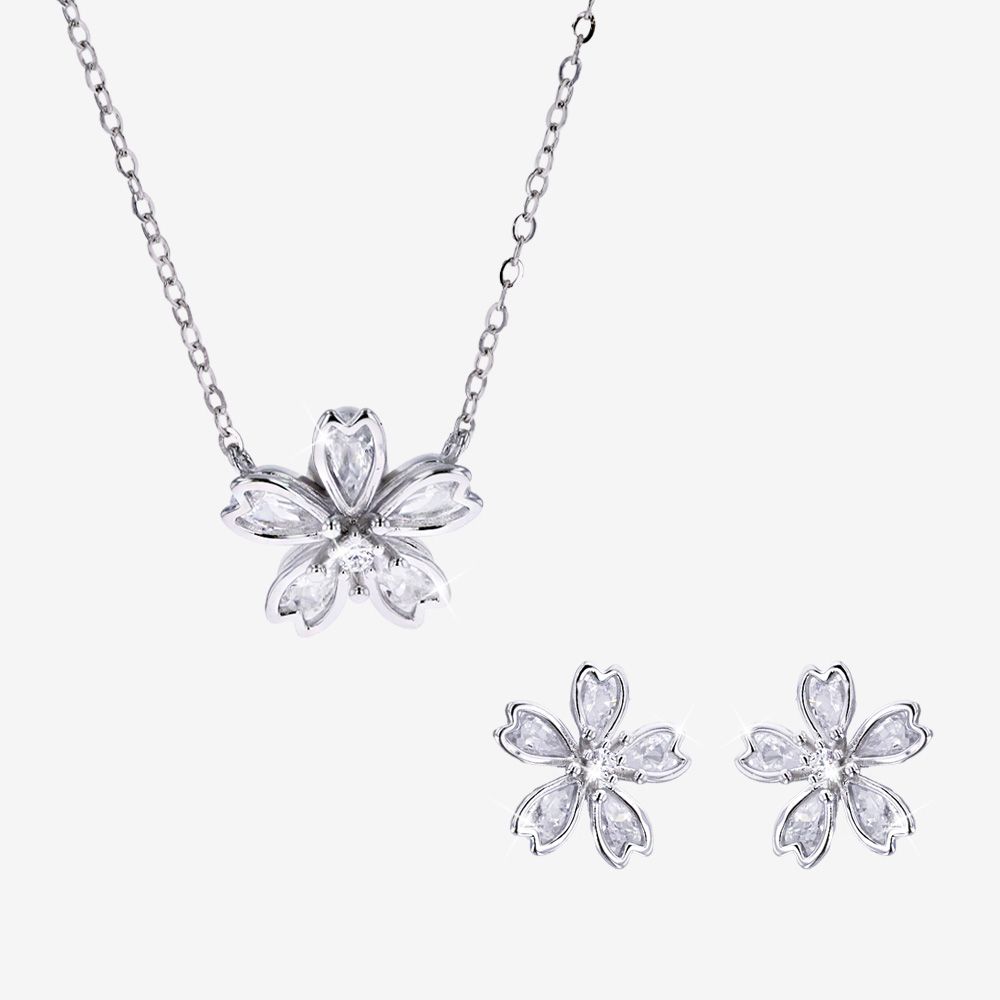 Monaco Necklace And Earrings Set DiamonFlash&reg;