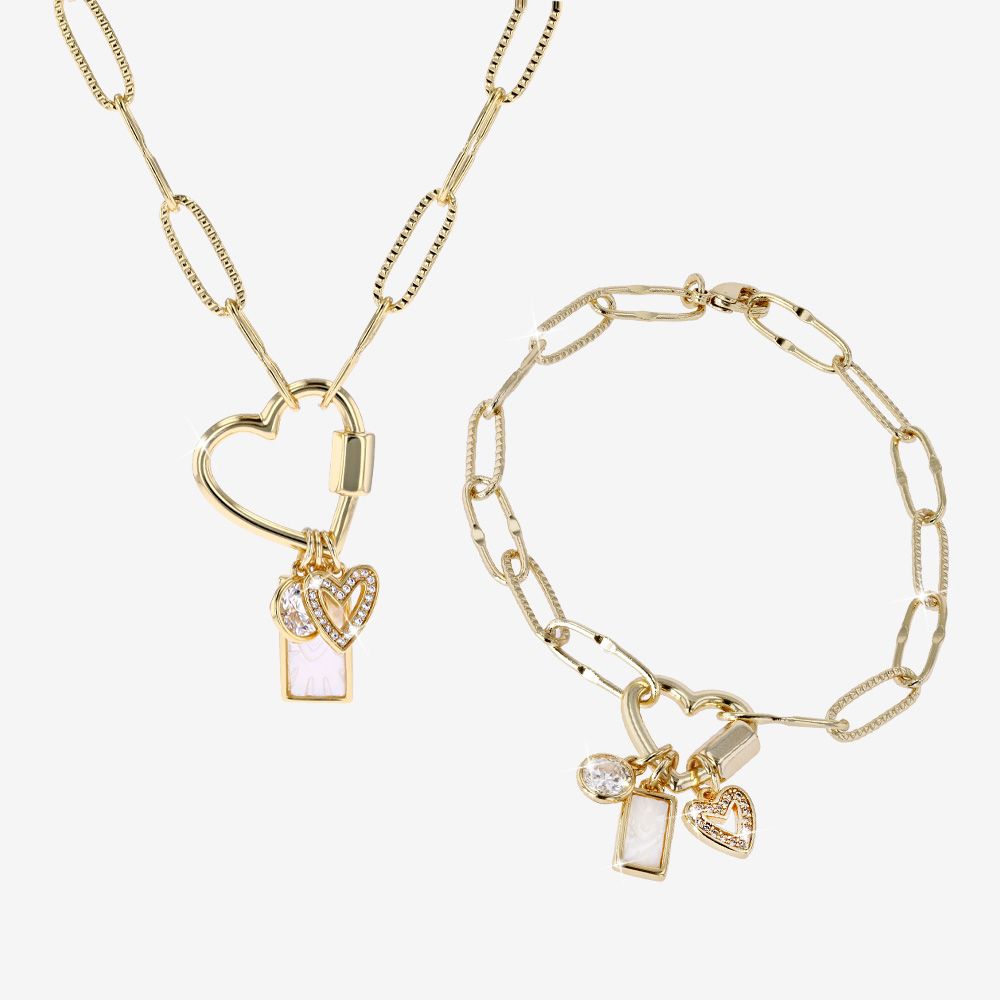 Rhianna Charm Necklace And Bracelet