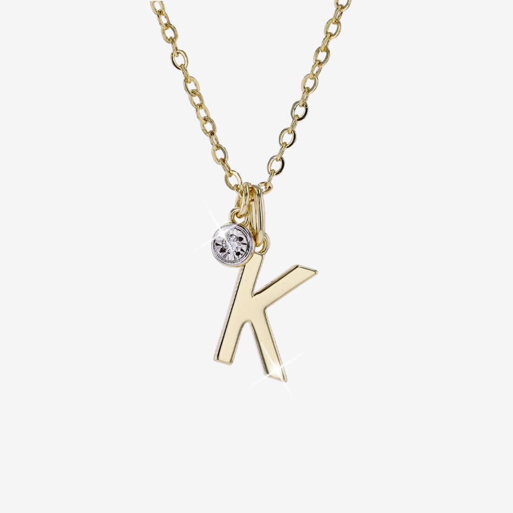 Diamond Lab-Grown Signature Initial K Necklace