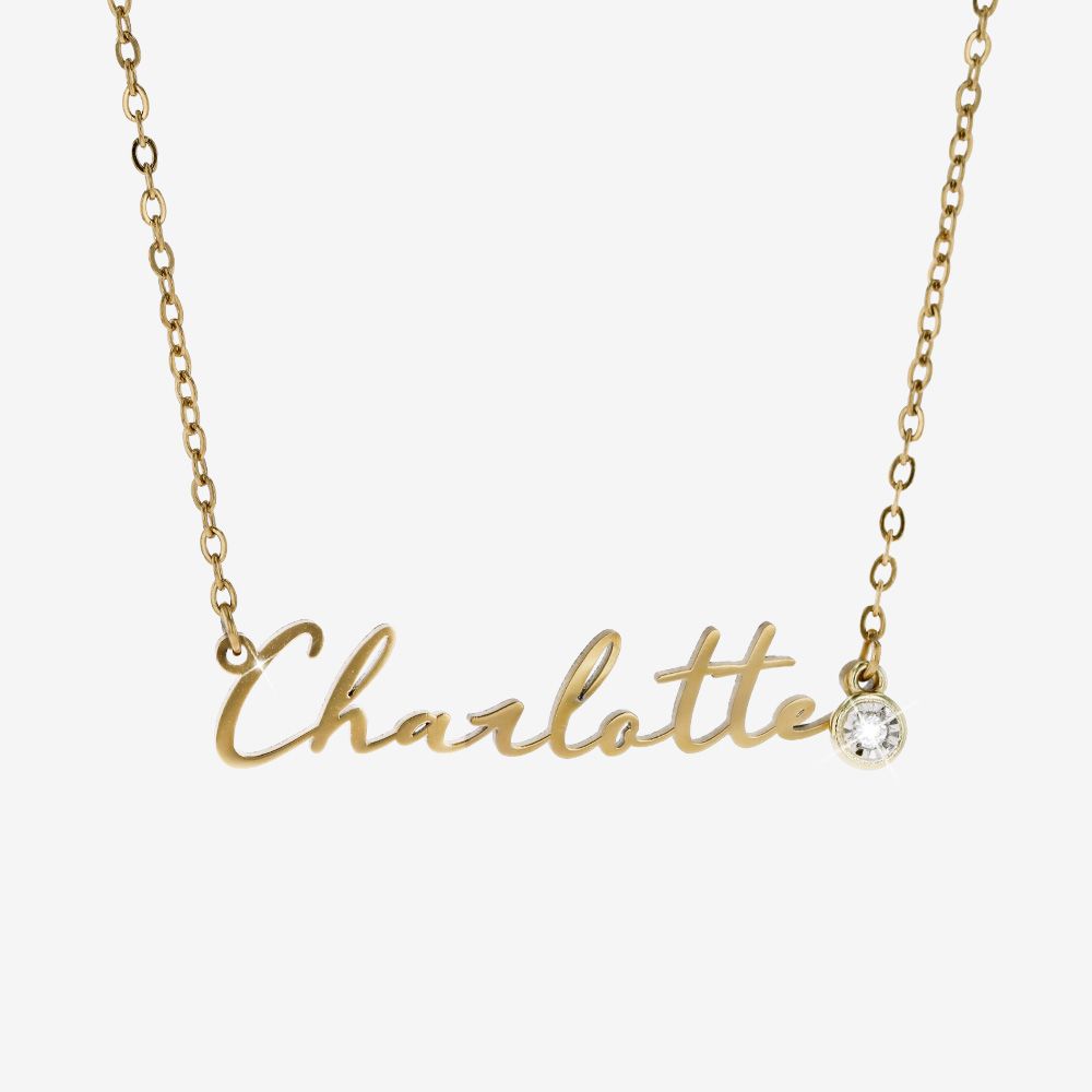 Diamond Lab-Grown Name Necklace Personalised