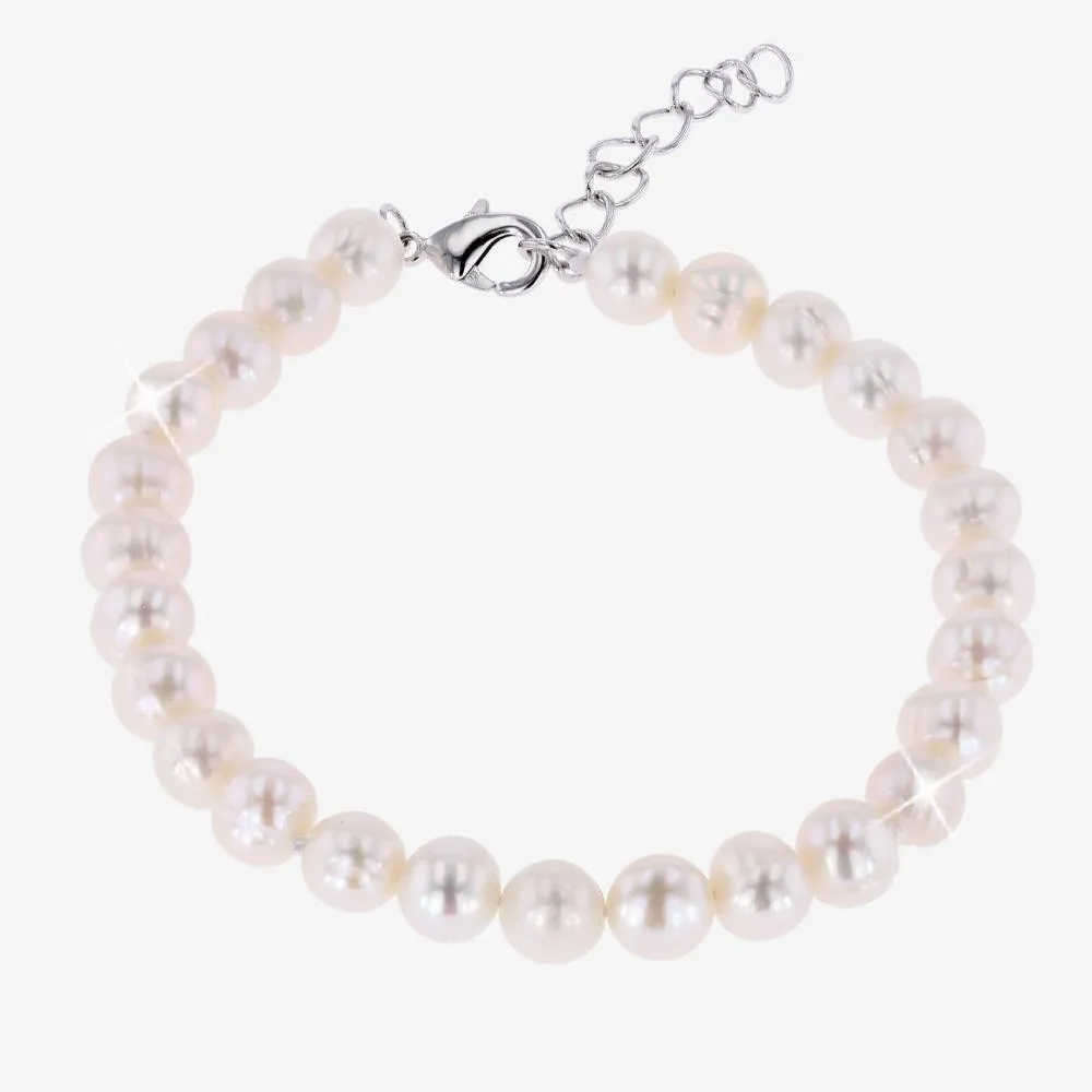 Macy's Cultured Freshwater Pearl (7mm) Rondelle Bracelet in 14k Gold -  Macy's