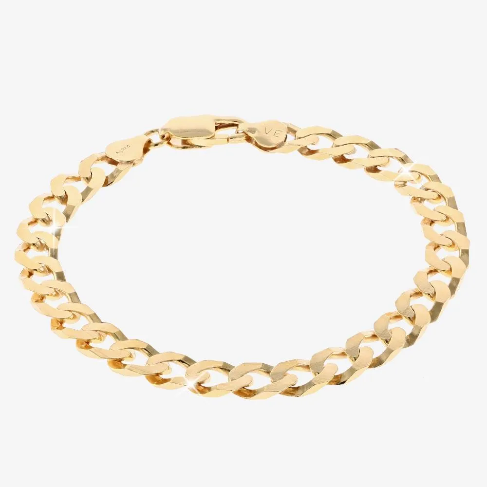 Mens 18ct Yellow Gold Filled Curb Chain Bangle Jewelry Solid Color Bracelet  B149 From Waynestore, $5.69 | DHgate.Com